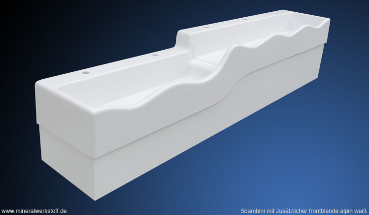 Xbambini mit zus�tzlicher Frontblende in Alpin Wei�