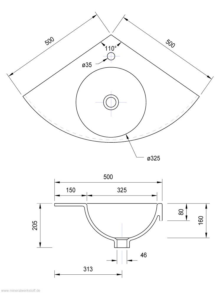 Technische Zeichnung Sardane