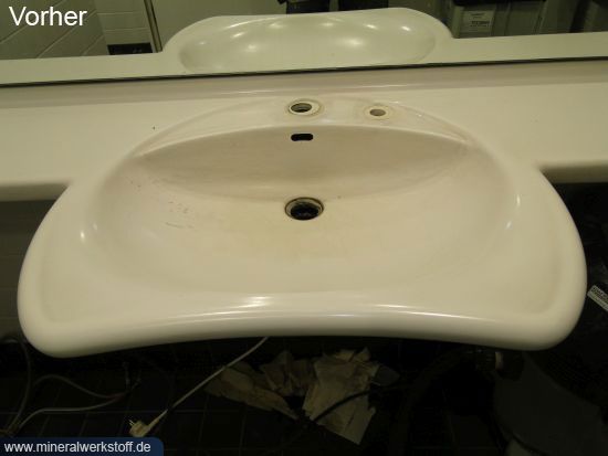 Aufarbeitung von Waschtischen Vorher 3