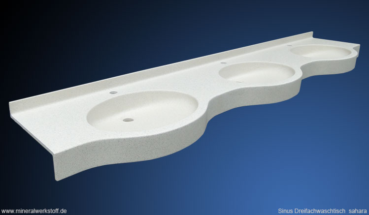 Sinus Dreifachwaschtisch Sahara