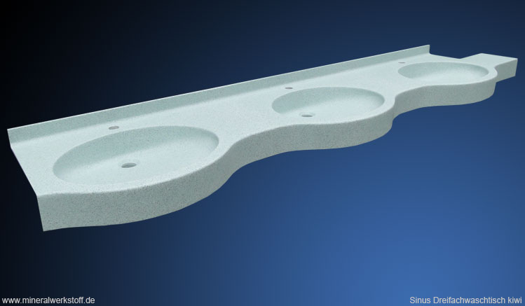 Sinus Dreifachwaschtisch Kiwi