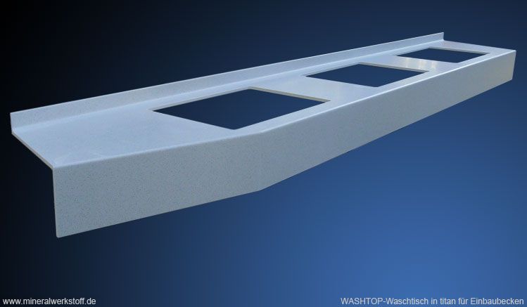 WASHTOP-Waschtisch in titan f�r Einbaubecken