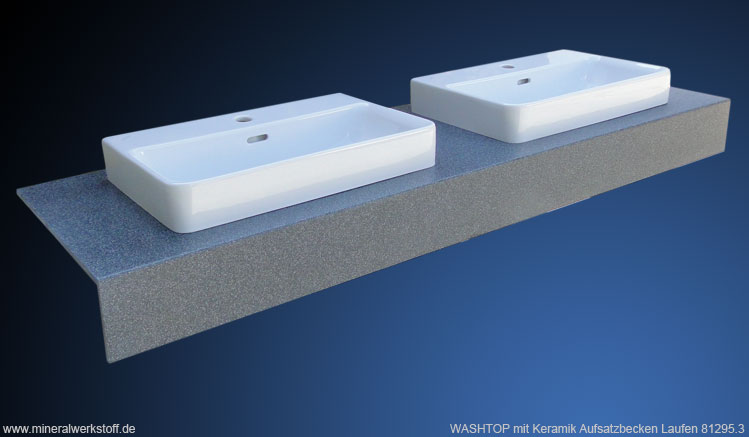 WASHTOP-Waschtisch in titan f�r Einbaubecken