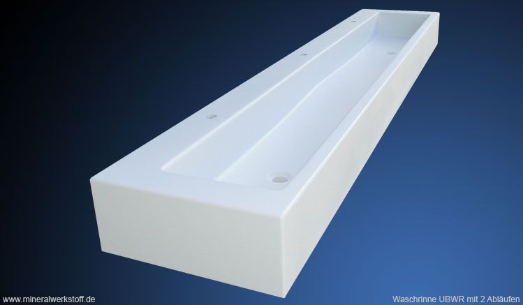 Waschrinne aus Varicor mit 2 Al�ufen