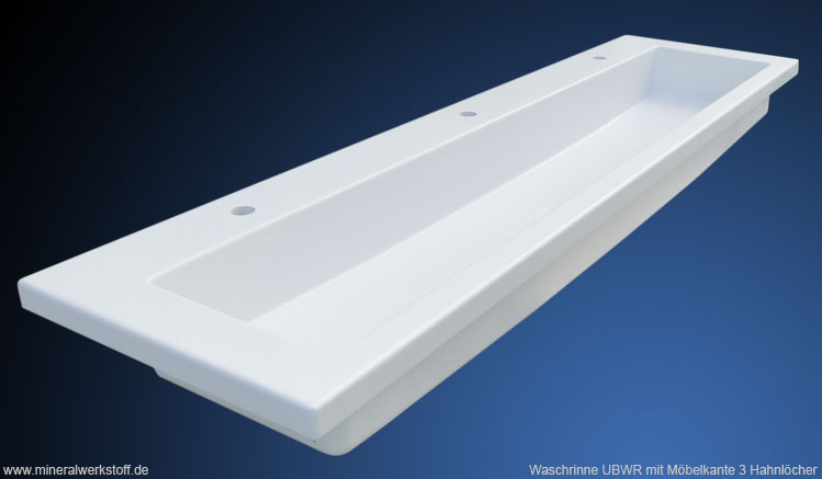 Waschrinne mit M�belkante und 3 Hahnl�cher