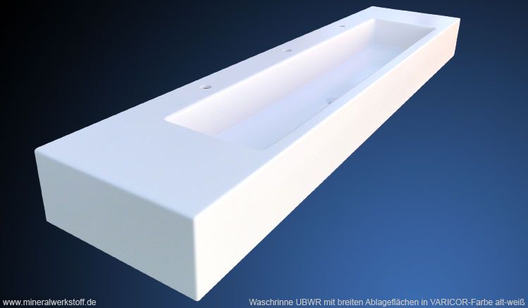 Waschrinne mit breiten Ablagefl�chen