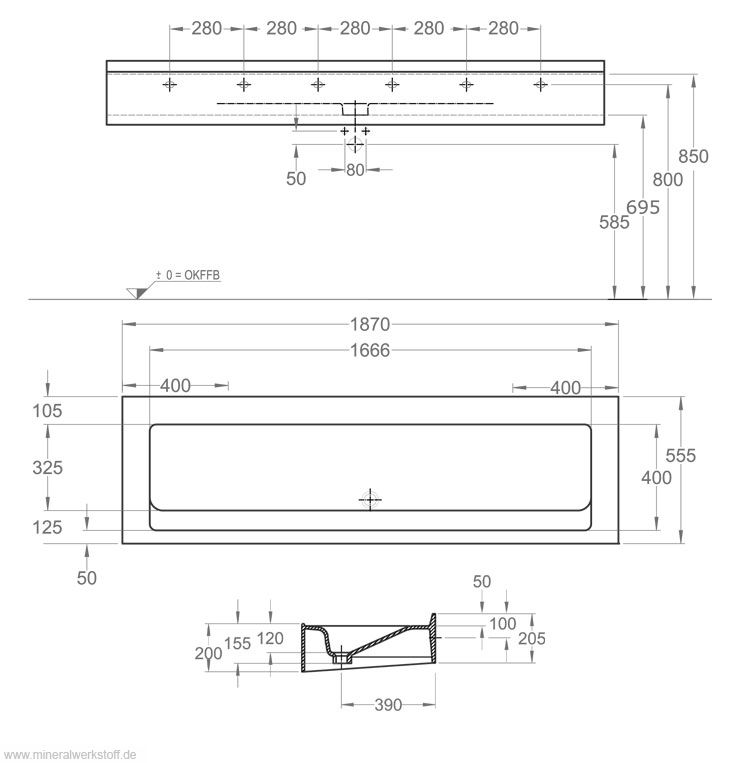 Technische Zeichnung Akzent