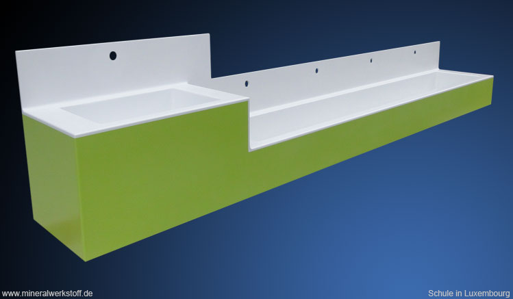 Varicor&reg; Waschtisch f�r eine Schule in Luxembourg 1