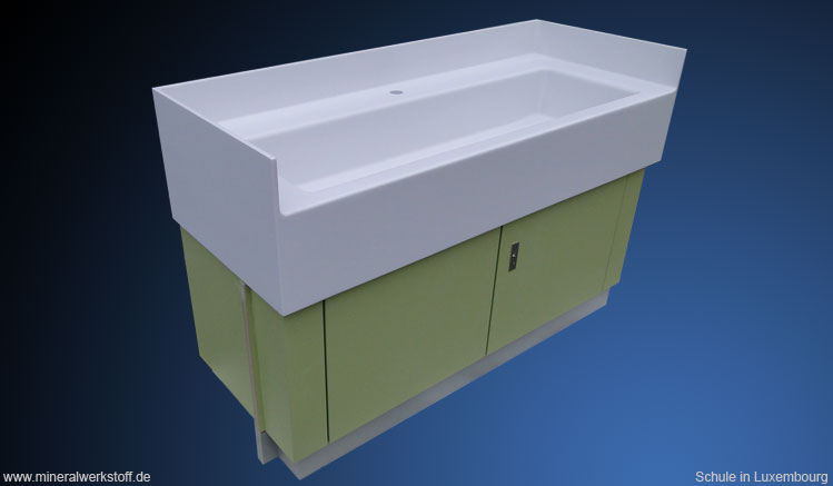 Varicor&reg; Waschtisch f&uuml;r eine Schule in Luxembourg 14