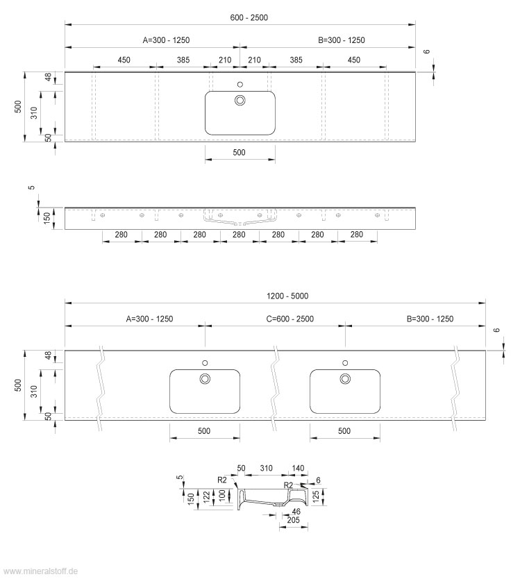 Technische Zeichnung Lima50