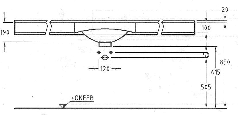 Mineralwerkstoff Waschtisch Frontansicht