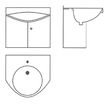 Mineralwerkstoff Waschtisch mit Unterschrank Ma�e