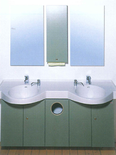 Mineralwerkstoff Waschtisch Unterschrank