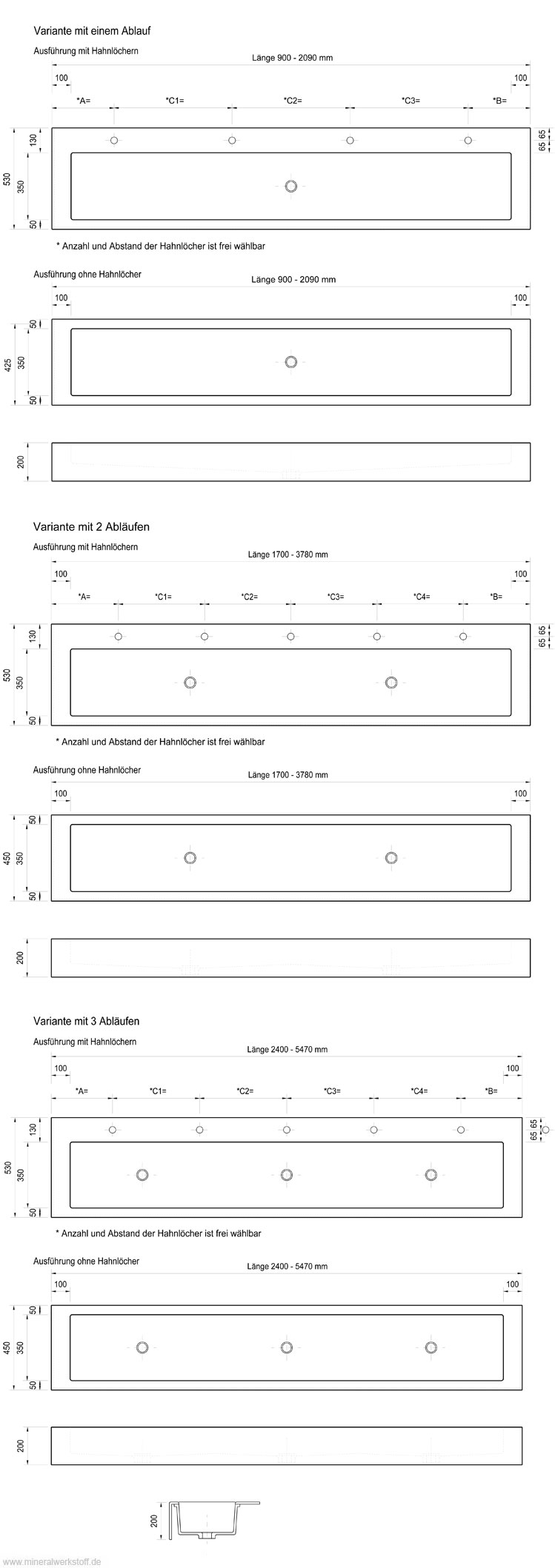Technische Zeichnung Akzent