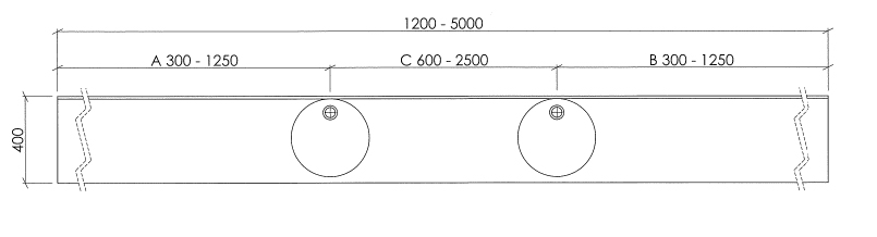 Varicor Doppel Waschtisch Modell Pico