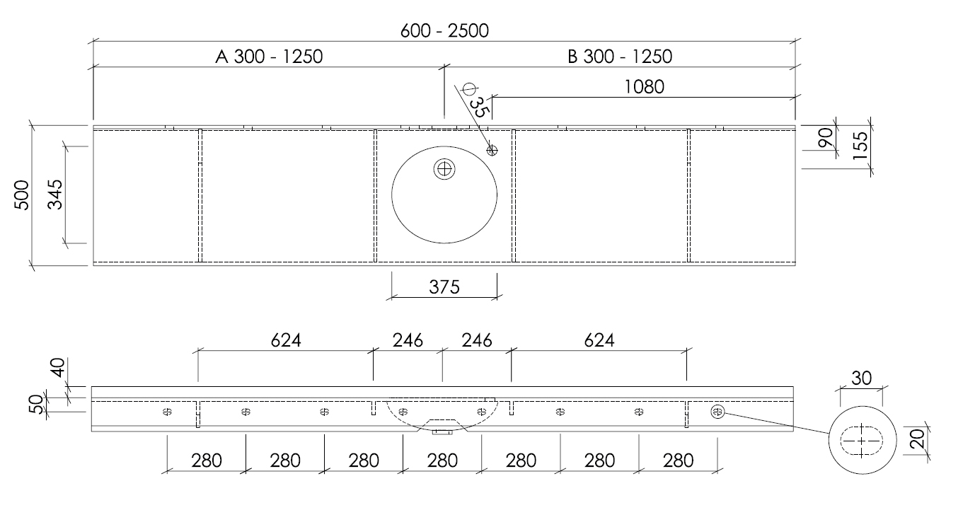 Technische Zeichnung Varicor Florac