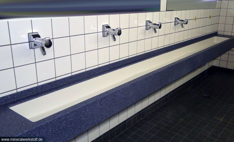 Mineralwerkstoff Varicor® Waschtischmodell Waschrinne UBWR